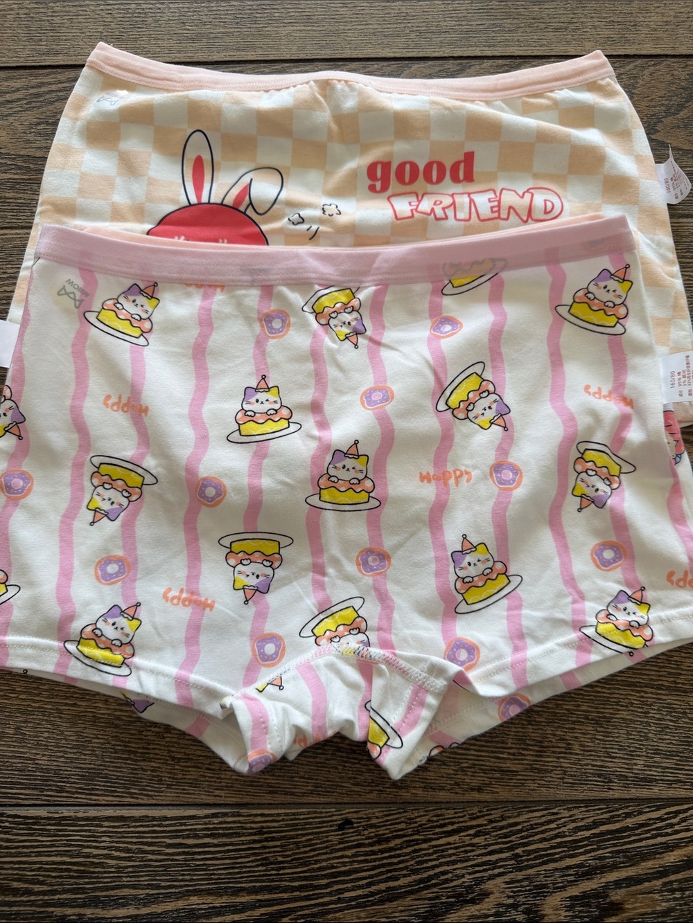 M3 Girls' Pink Bunny & Unicorn Cotton Briefs - Pack of 3 Size 160/14/16 US New - Picture 2 of 5